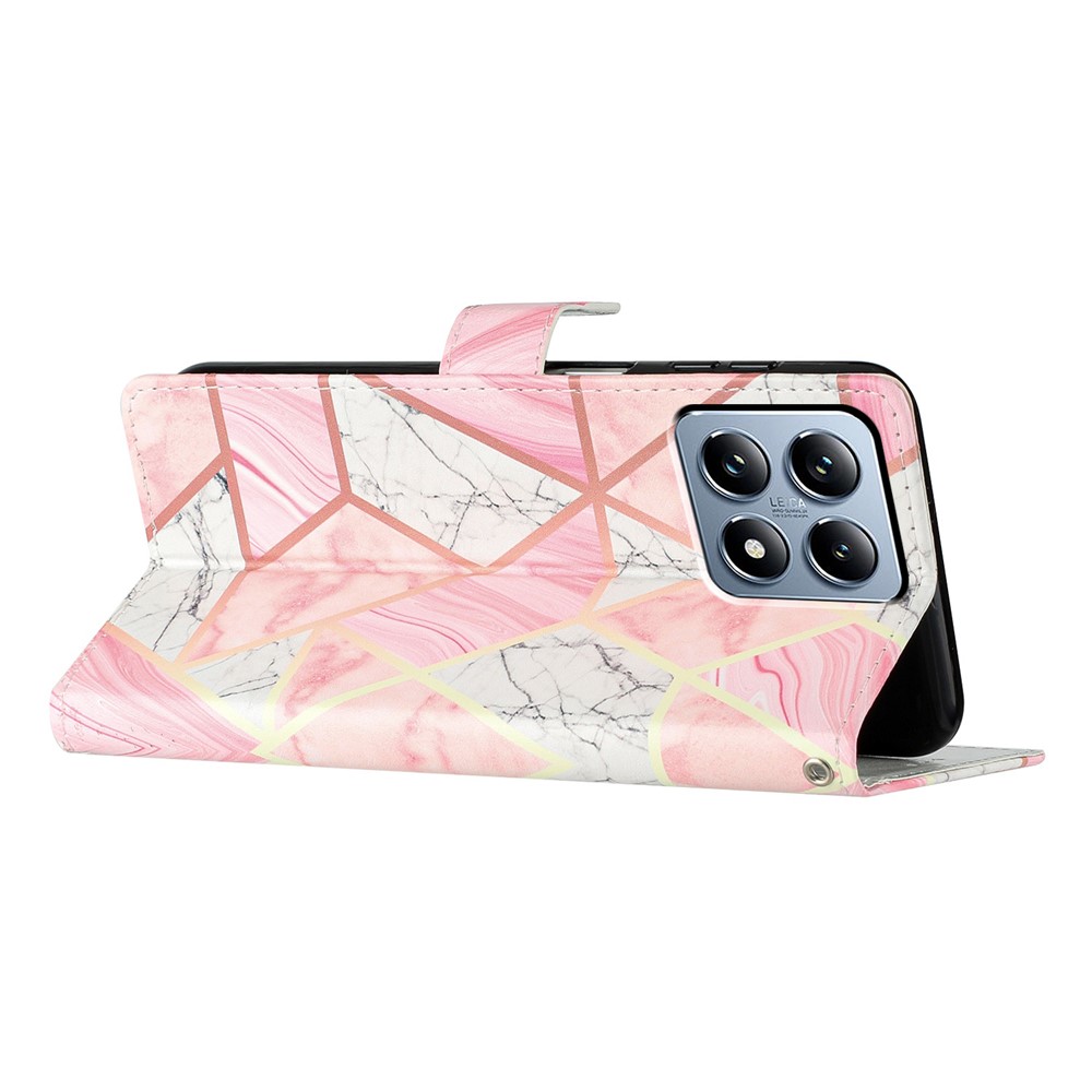  Xiaomi 15T Pro Fodral Med Marmor Tryck Rosa