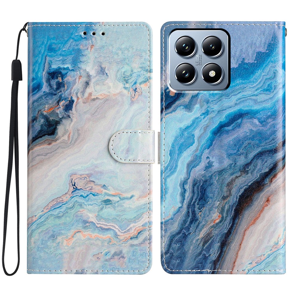  Xiaomi 15T Pro Fodral Med Marmor Tryck Blå