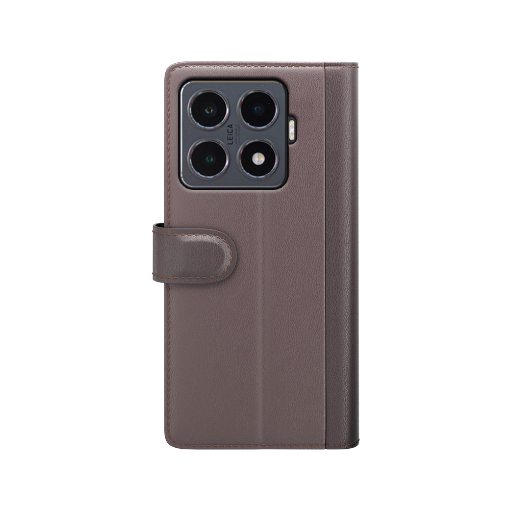  Xiaomi 15T Pro Fodral Premium Äkta Läder Brun