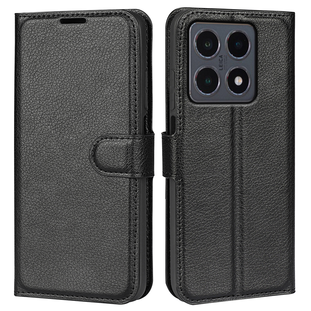  Xiaomi 15T Fodral Litchi Läder Svart