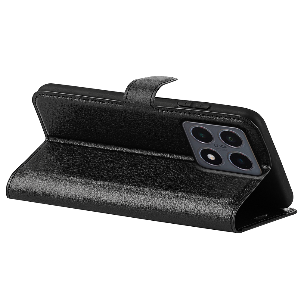  Xiaomi 15T Fodral Litchi Läder Svart