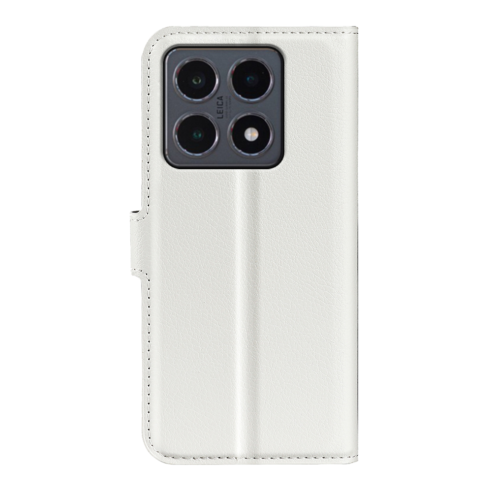  Xiaomi 15T Fodral Litchi Läder Vit