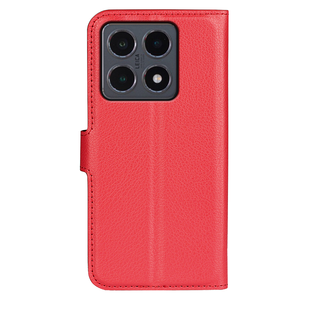  Xiaomi 15T Fodral Litchi Läder Röd
