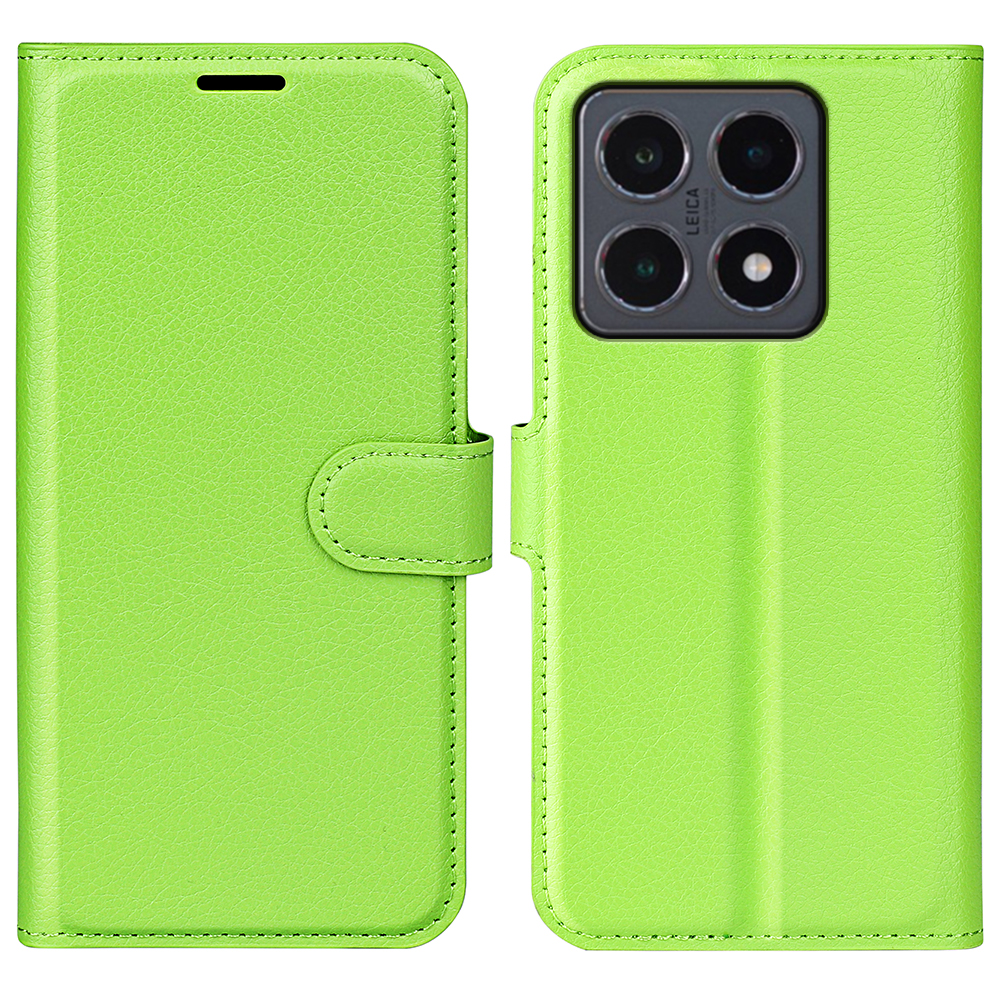  Xiaomi 15T Fodral Litchi Läder Grön