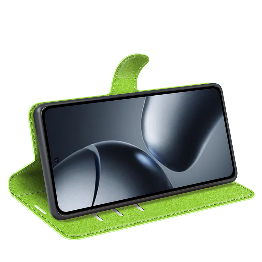 Xiaomi 15T Fodral Litchi Läder Grön