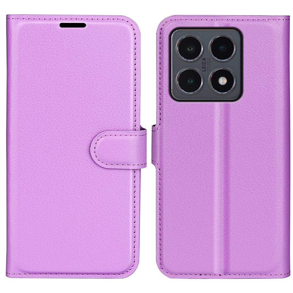  Xiaomi 15T Fodral Litchi Läder Lila