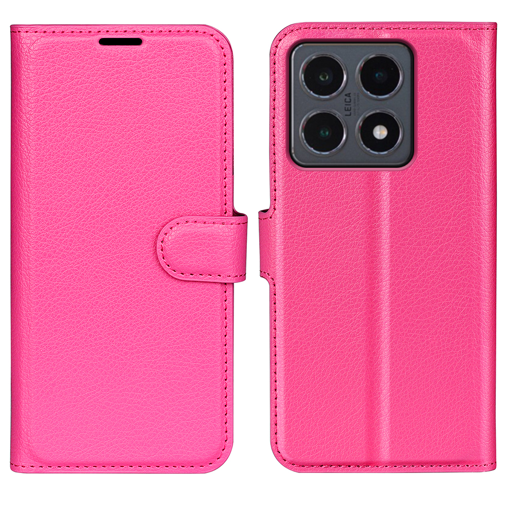  Xiaomi 15T Fodral Litchi Läder Rosa