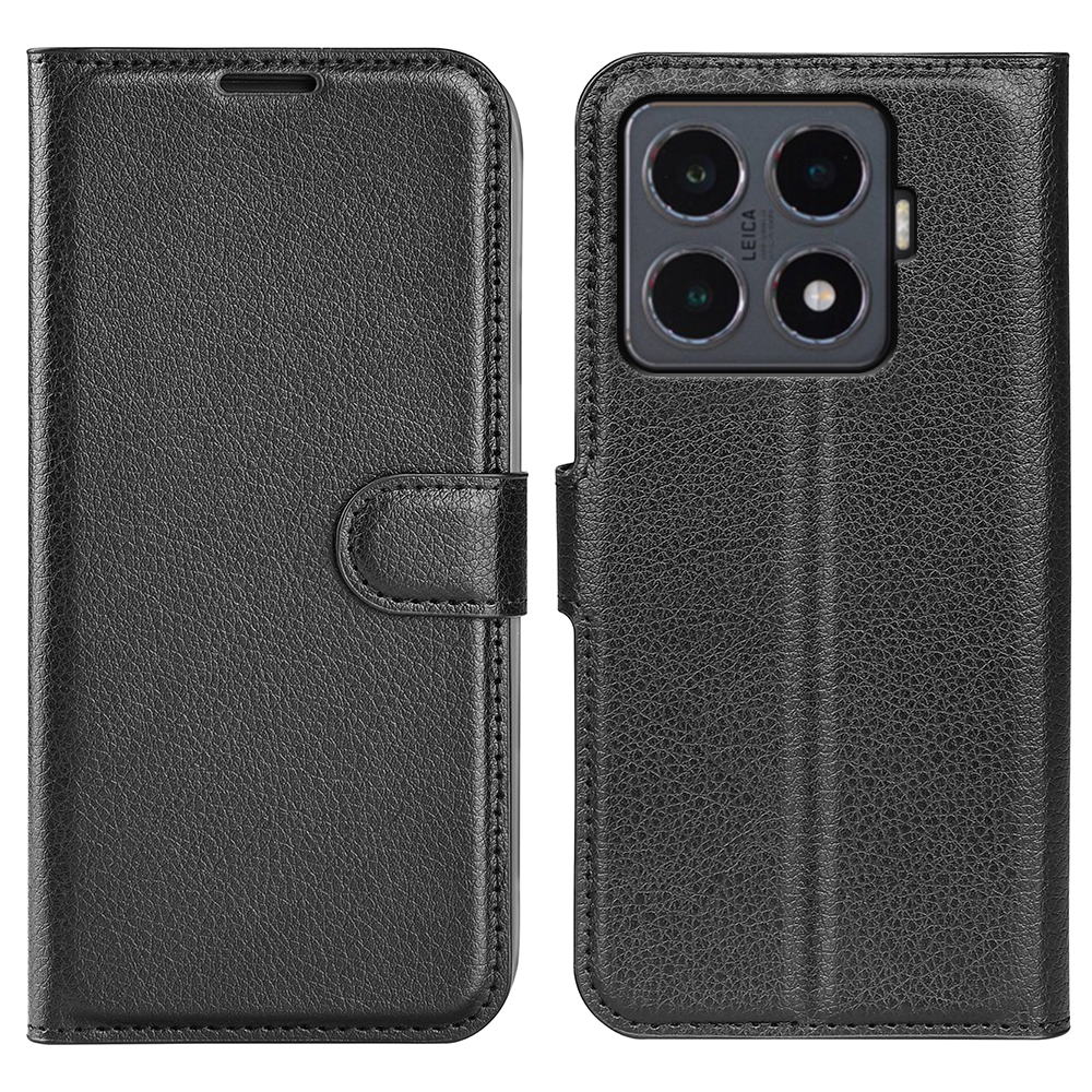  Xiaomi 15T Pro Fodral Litchi Läder Svart