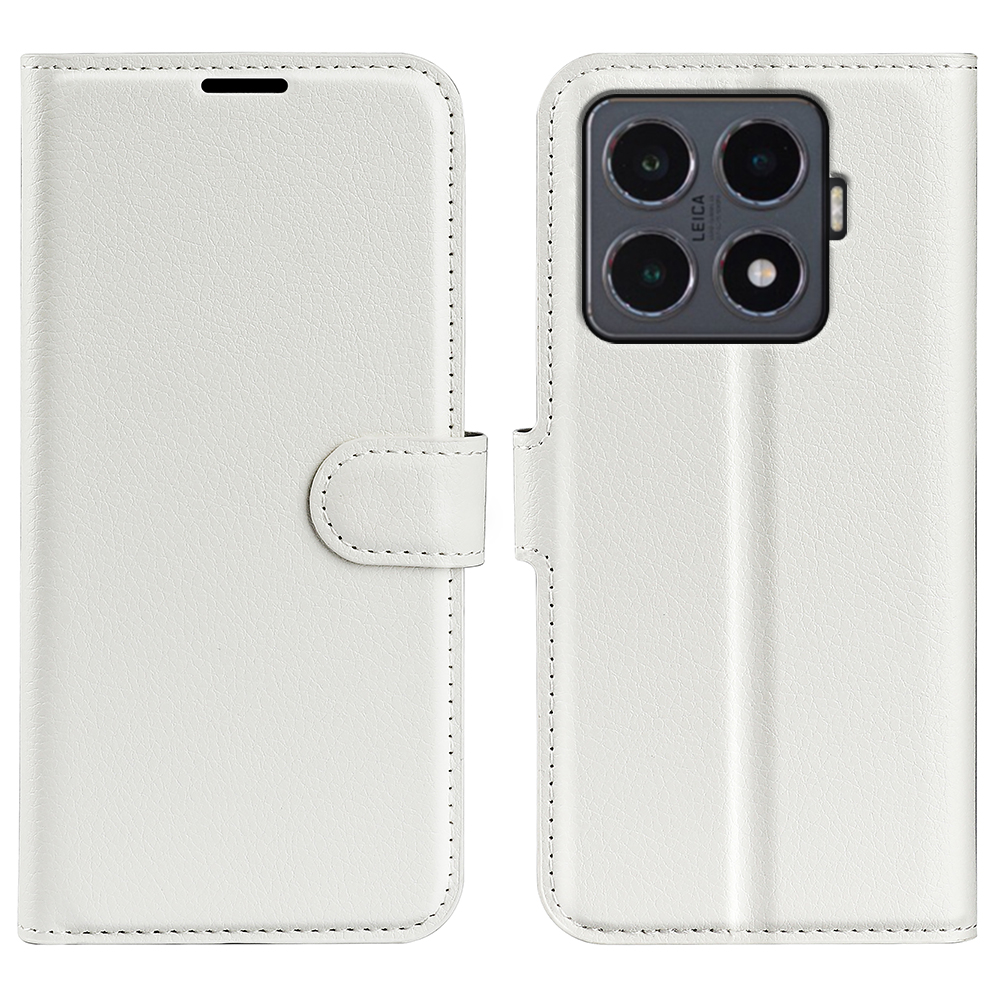  Xiaomi 15T Pro Fodral Litchi Läder Vit