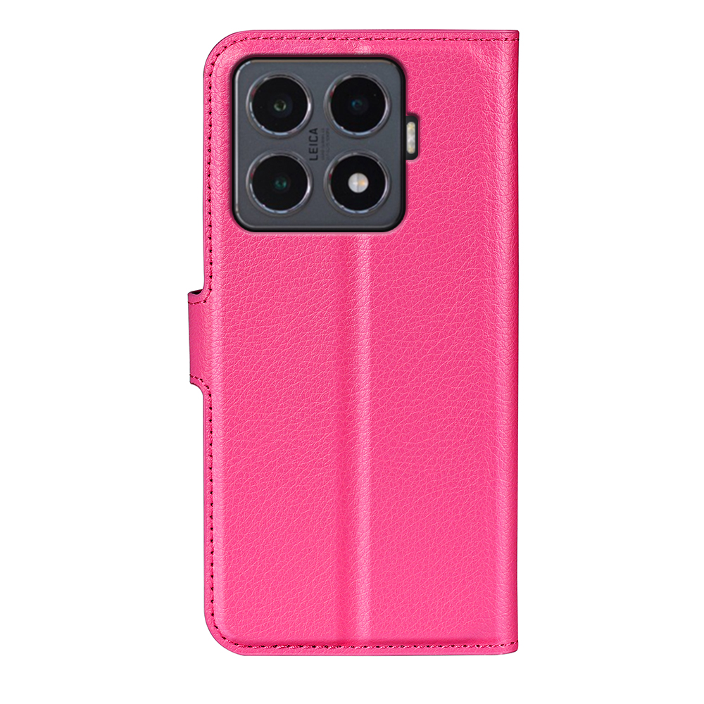  Xiaomi 15T Pro Fodral Litchi Läder Rosa