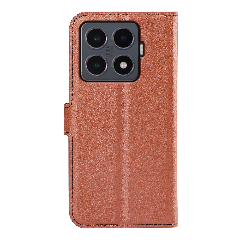  Xiaomi 15T Pro Fodral Litchi Läder Brun
