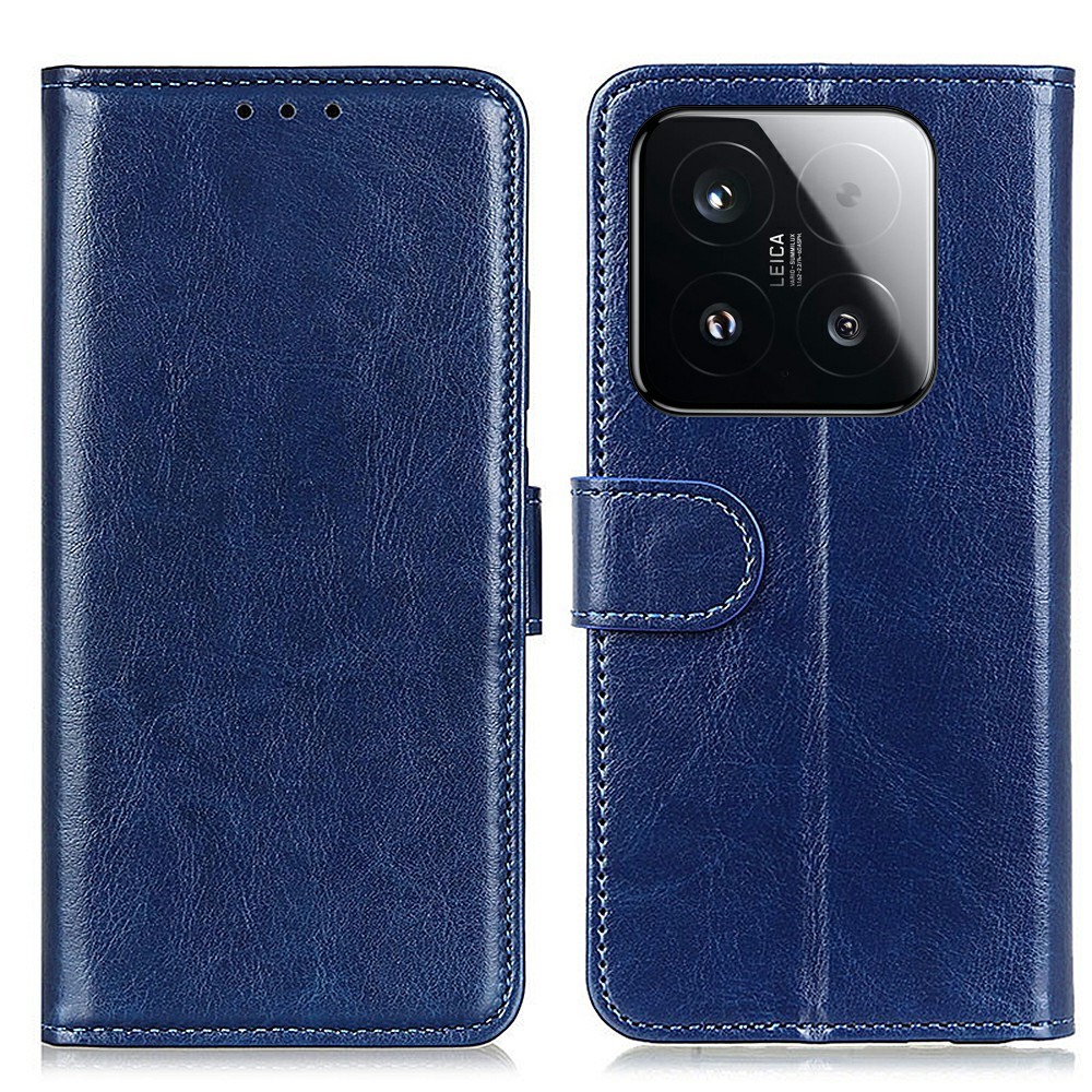  Xiaomi 15T Fodral Crazy Horse Läder Blå