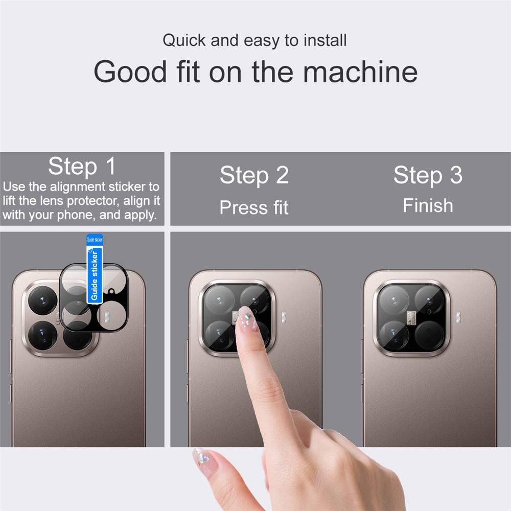 IMAK IMAK Xiaomi 15T Pro Linsskydd Härdat Glas Svart