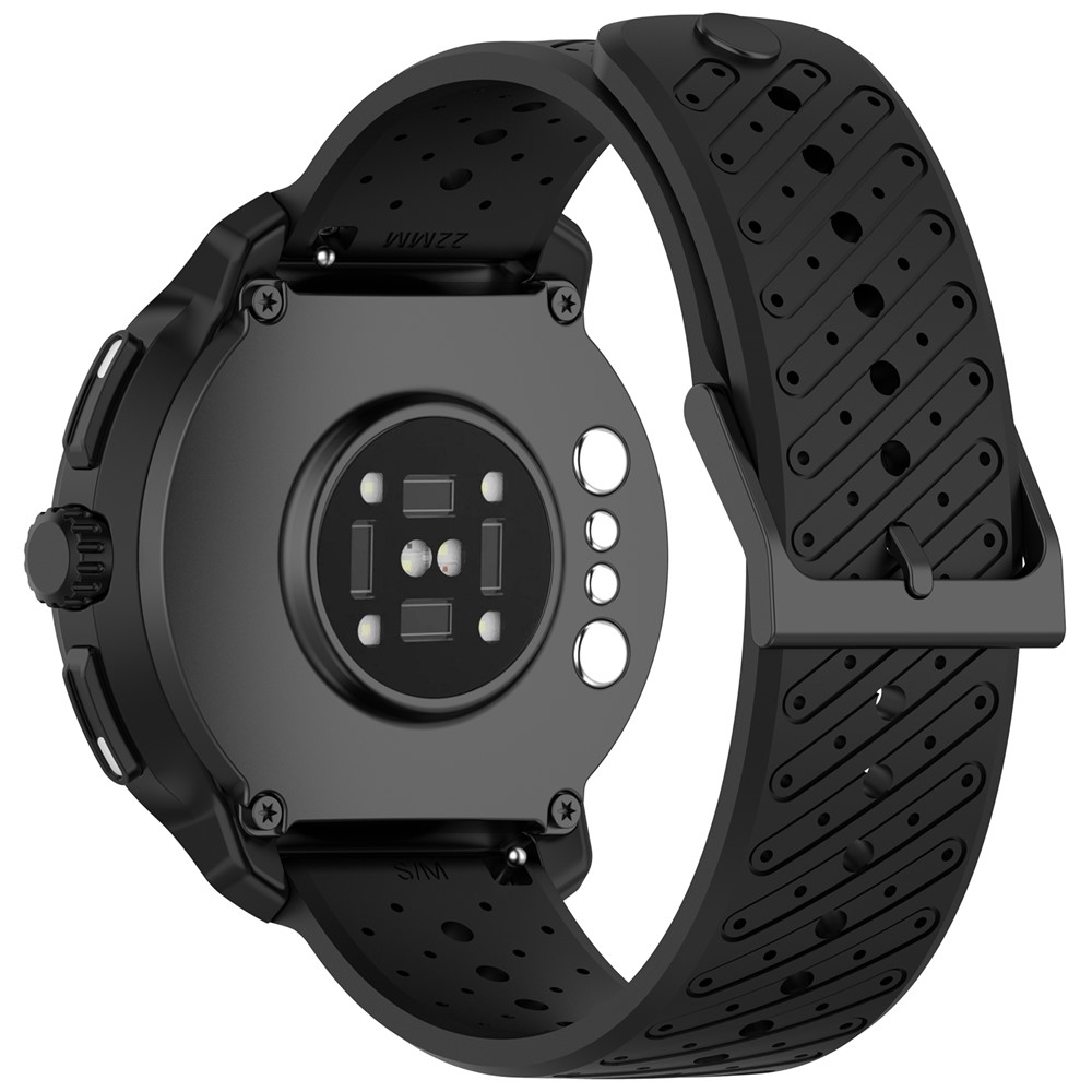  Klockarmband 22 mm Quick Release Silikon Svart