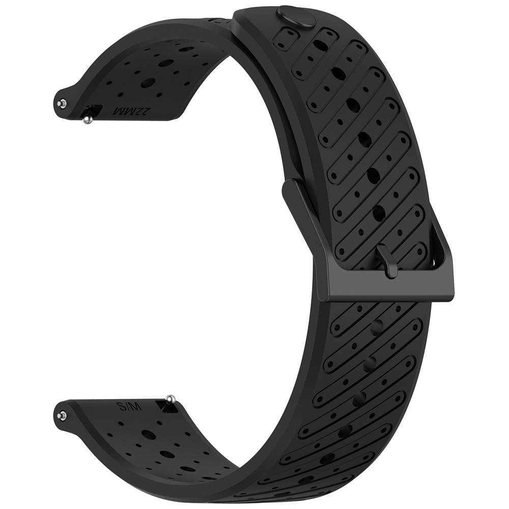 Klockarmband 22 mm Quick Release Silikon Svart