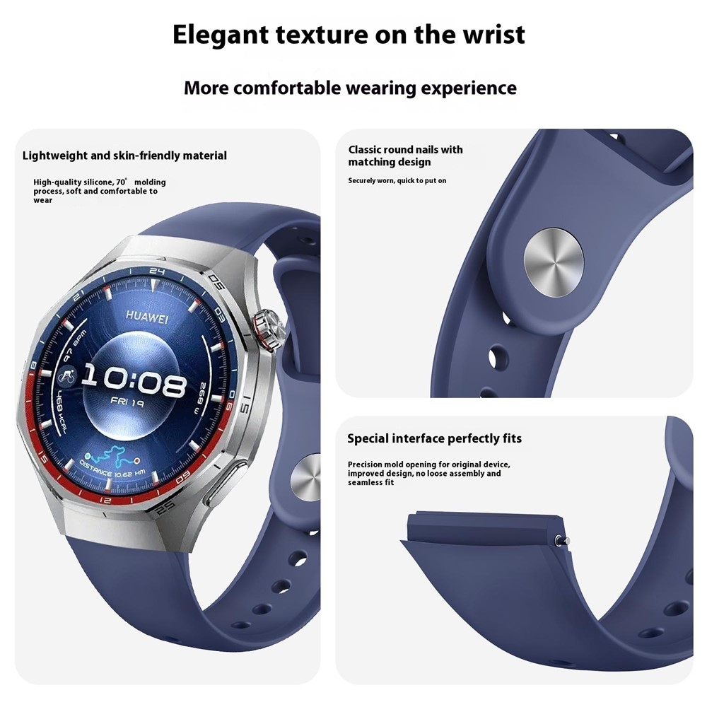  Huawei Watch GT 6 Pro 46 mm Armband Silikon Svart