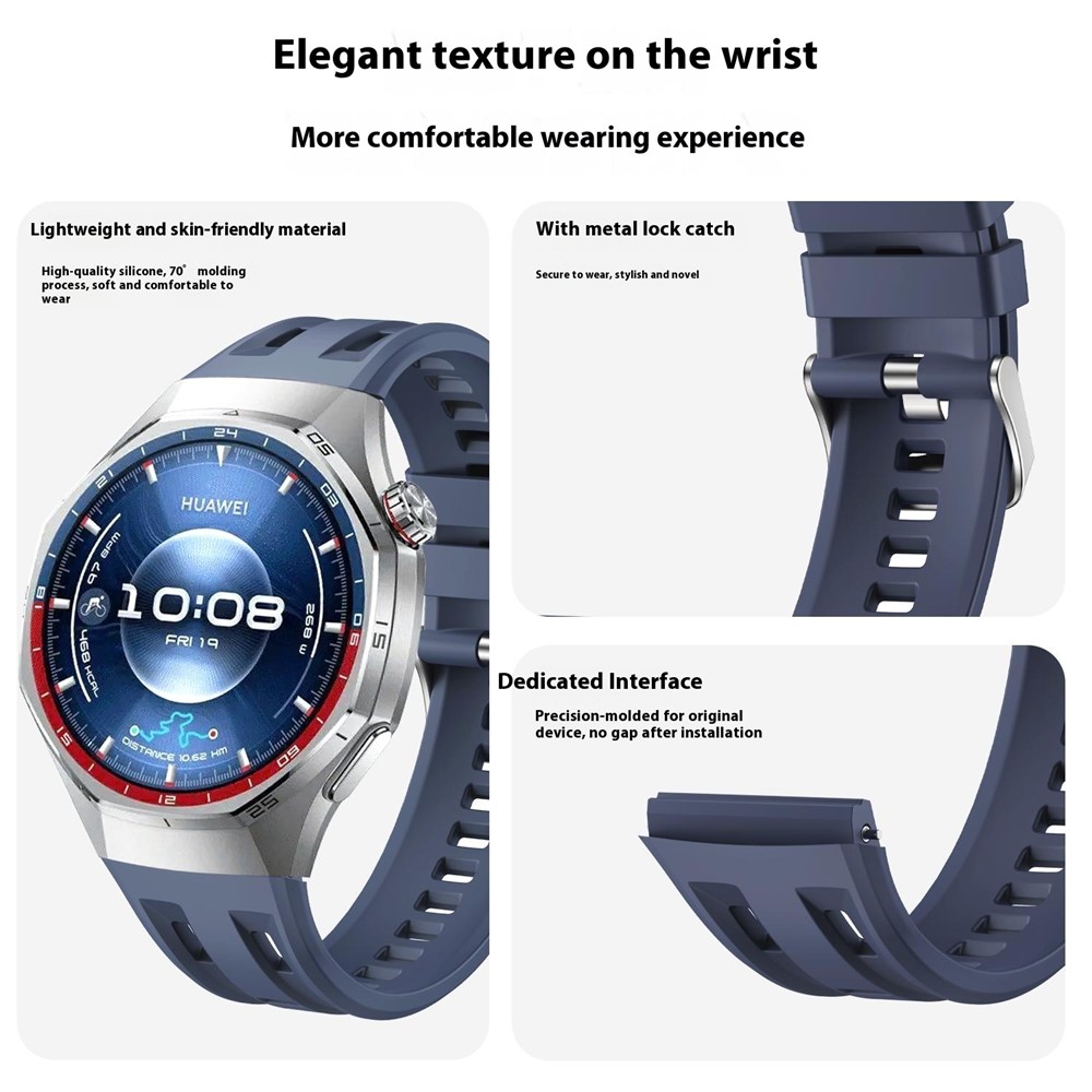  Huawei Watch GT 6 Pro 46 mm Armband FlexSilicone Vinröd