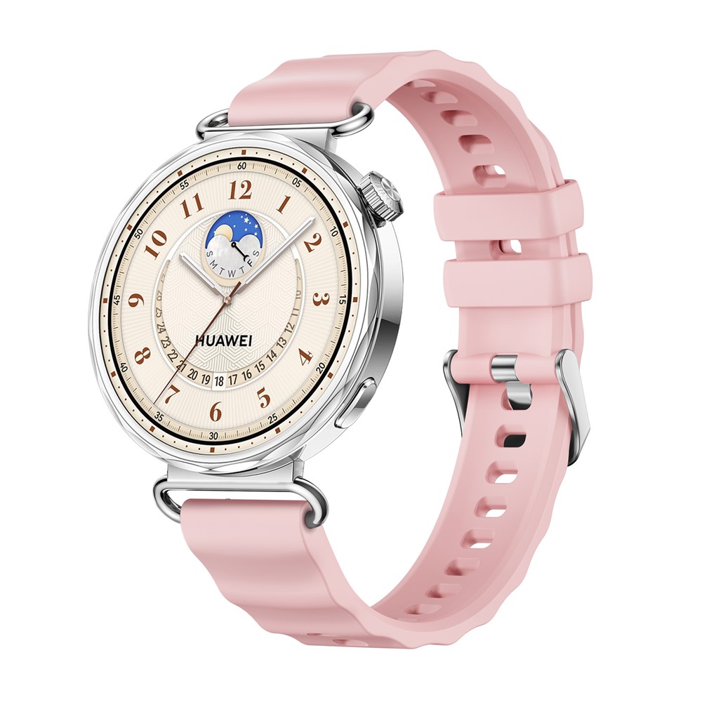  Klockarmband 18 mm Quick Release Wave Silikon Rosa