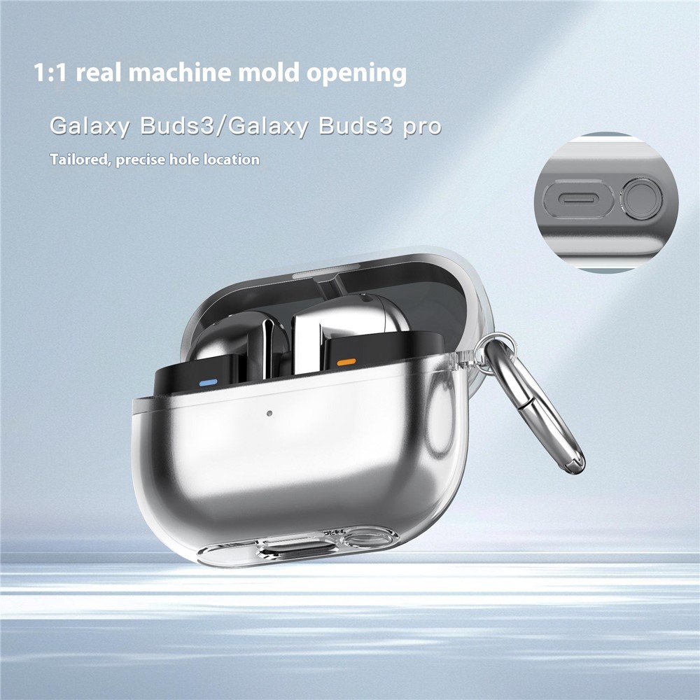  Samsung Galaxy Buds 3/3 Pro Skal Karbinhake TPU Rosa