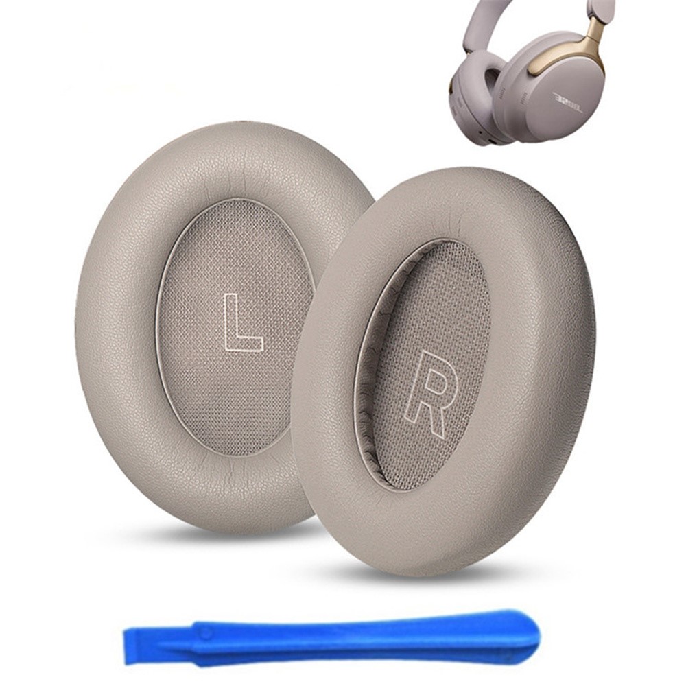  Öronkuddar För Bose QuietComfort Ultra Läder Grå