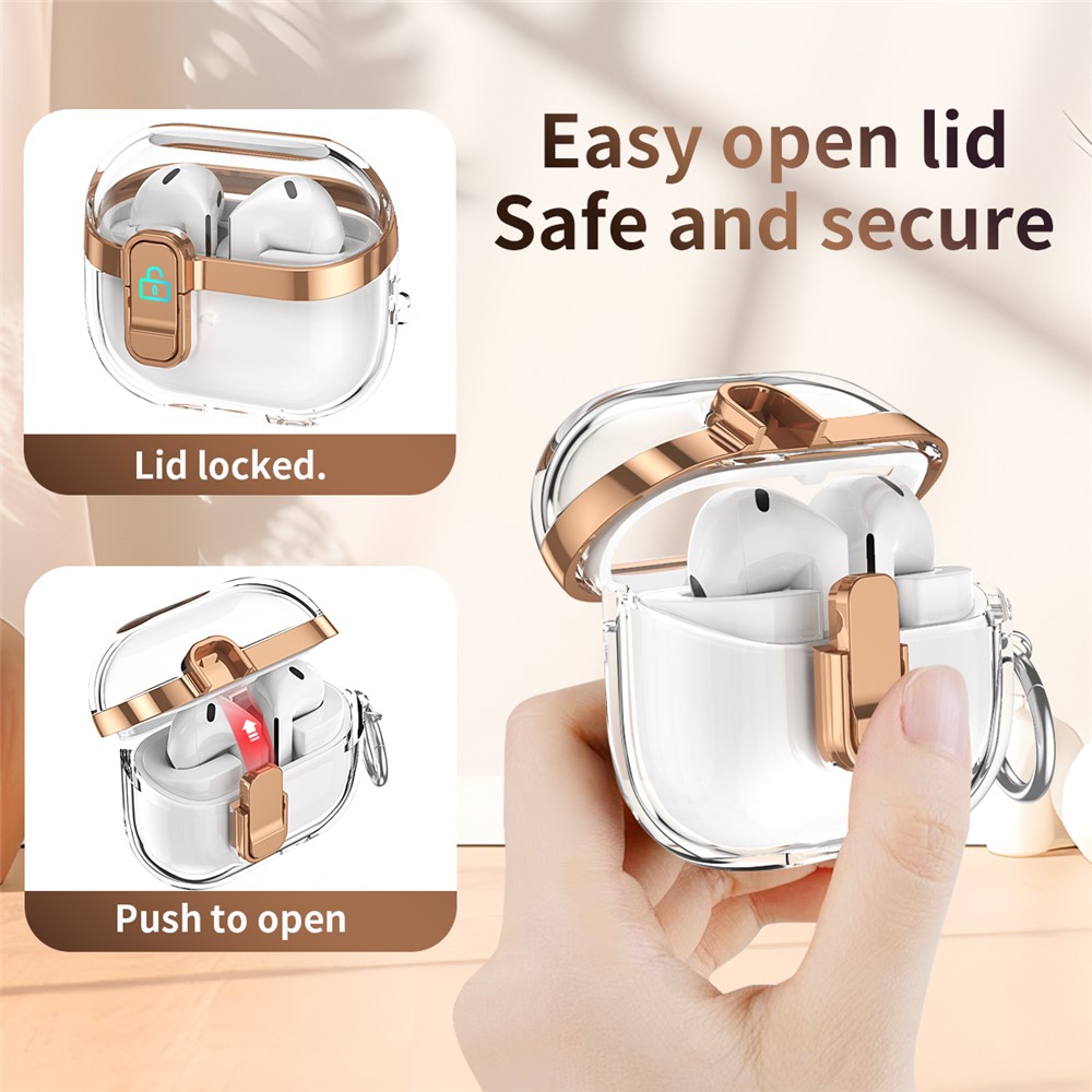  Samsung Galaxy Buds 3/3 Pro Skal Hybrid Transparent/Silver