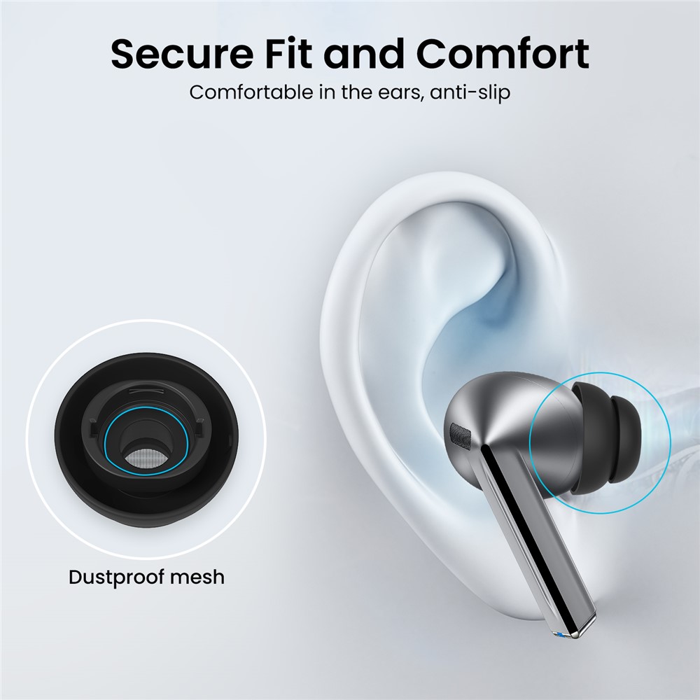 AHASTYLE AHASTYLE 3-PACK Öronpluggar För Galaxy Buds 3 Pro Svart