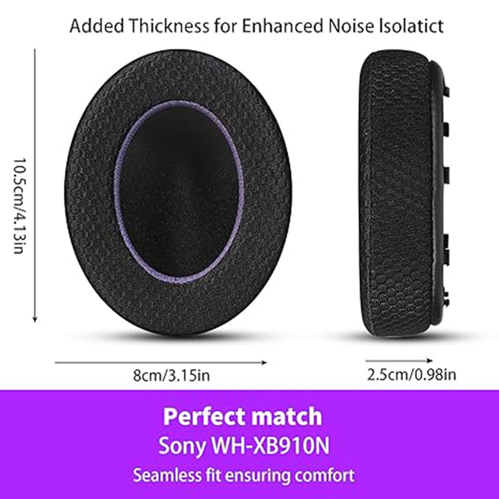  Öronkuddar För Sony WH-XB910N Svart