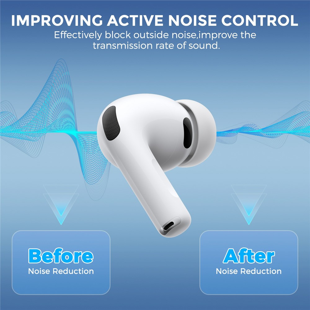 AHASTYLE AHASTYLE 3-PACK AirPods Pro 3 Öronpluggar Silikon Vit