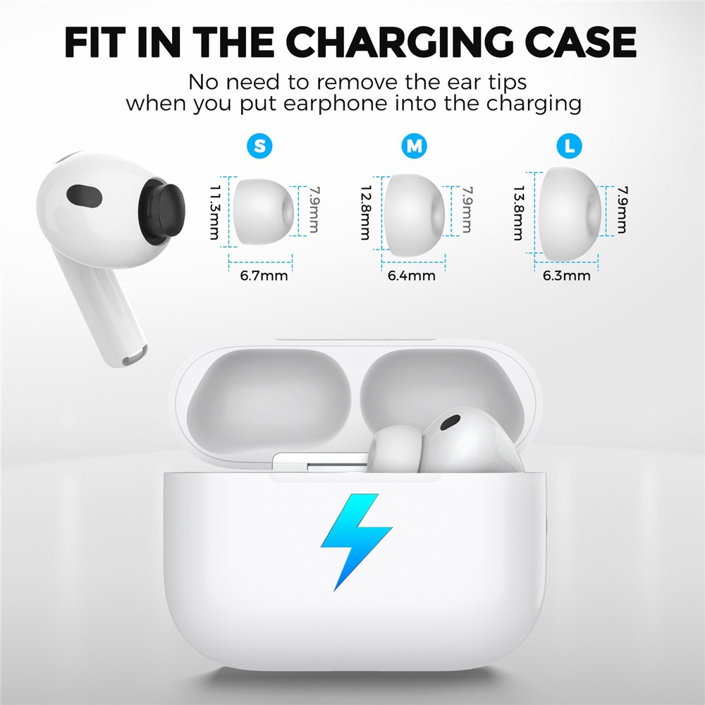 AHASTYLE AHASTYLE 3-PACK AirPods Pro 3 Öronpluggar Silikon Vit