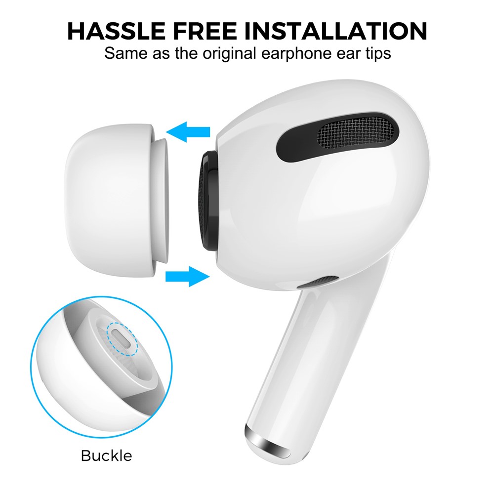 AHASTYLE AHASTYLE 3-PACK AirPods Pro 2/1 Öronpluggar Silikon Vit