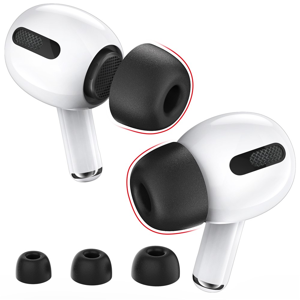 AHASTYLE AHASTYLE 3-PACK AirPods Pro 2/1 Öronpluggar Silikon Svart