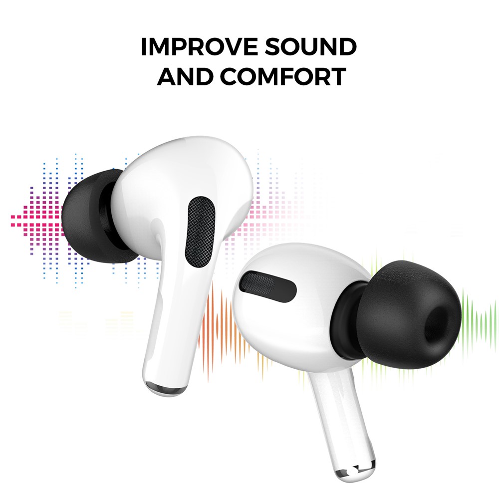 AHASTYLE AHASTYLE 3-PACK AirPods Pro 2/1 Öronpluggar Silikon Svart