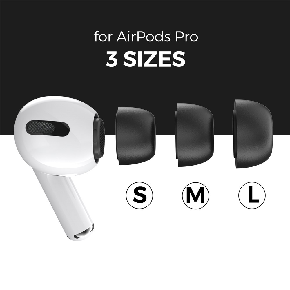 AHASTYLE AHASTYLE 3-PACK AirPods Pro 2/1 Öronpluggar Silikon Svart