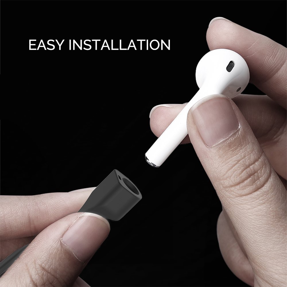 AHASTYLE AHASTYLE AirPods Strap Halsrem Silikon Svart