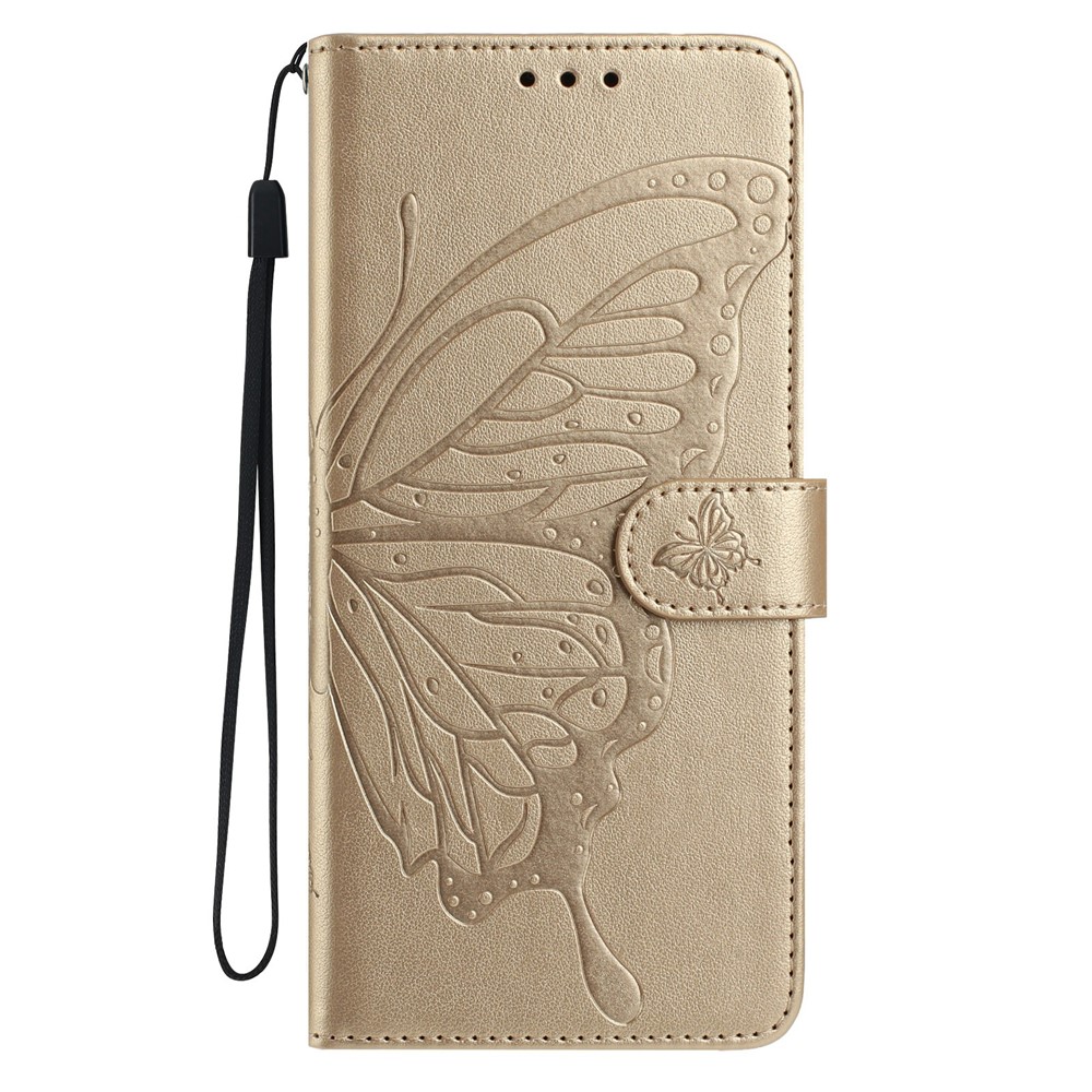  Samsung Galaxy S26 Ultra Fodral Fjäril Tryck Guld