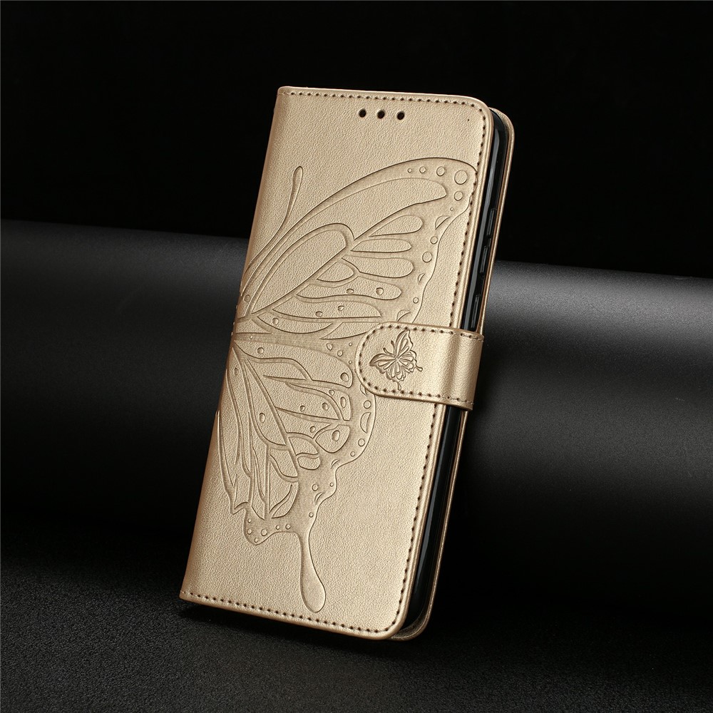  Samsung Galaxy S26 Ultra Fodral Fjäril Tryck Guld