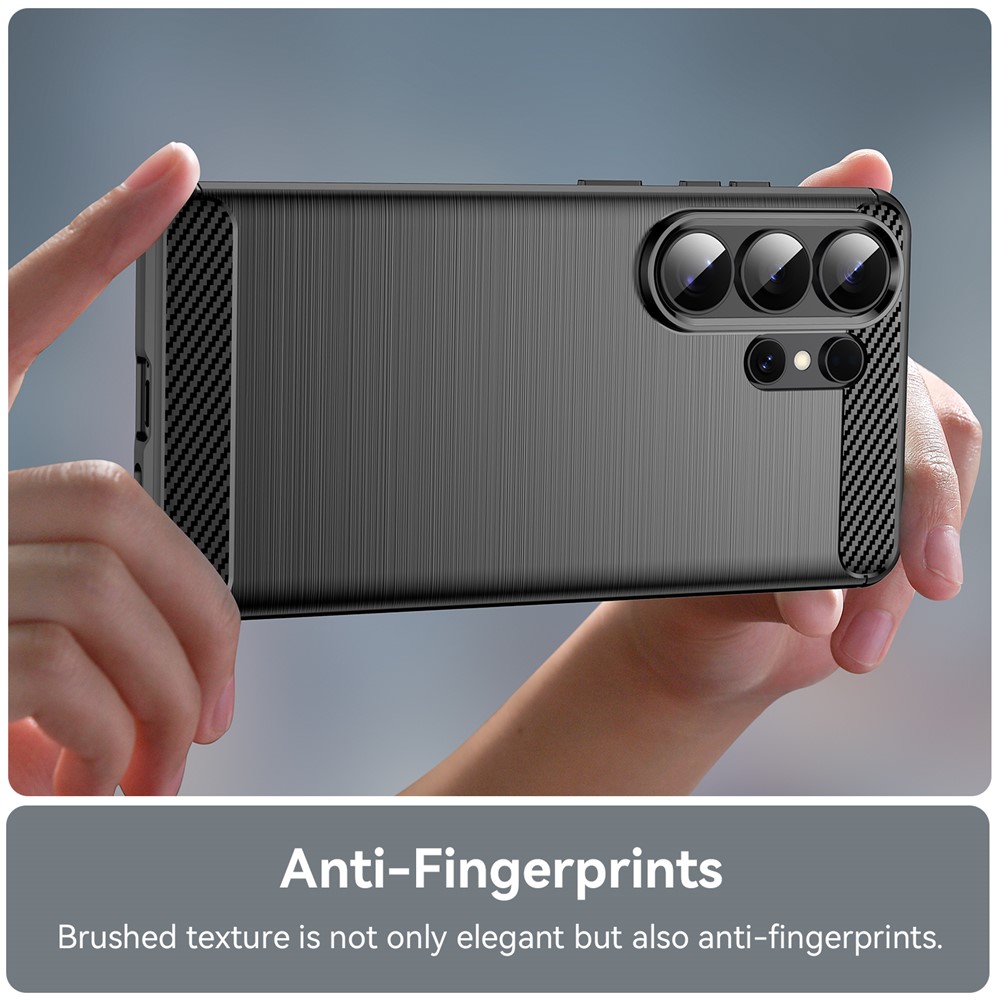  Samsung Galaxy S26 Ultra Skal Borstad Stål Textur Svart