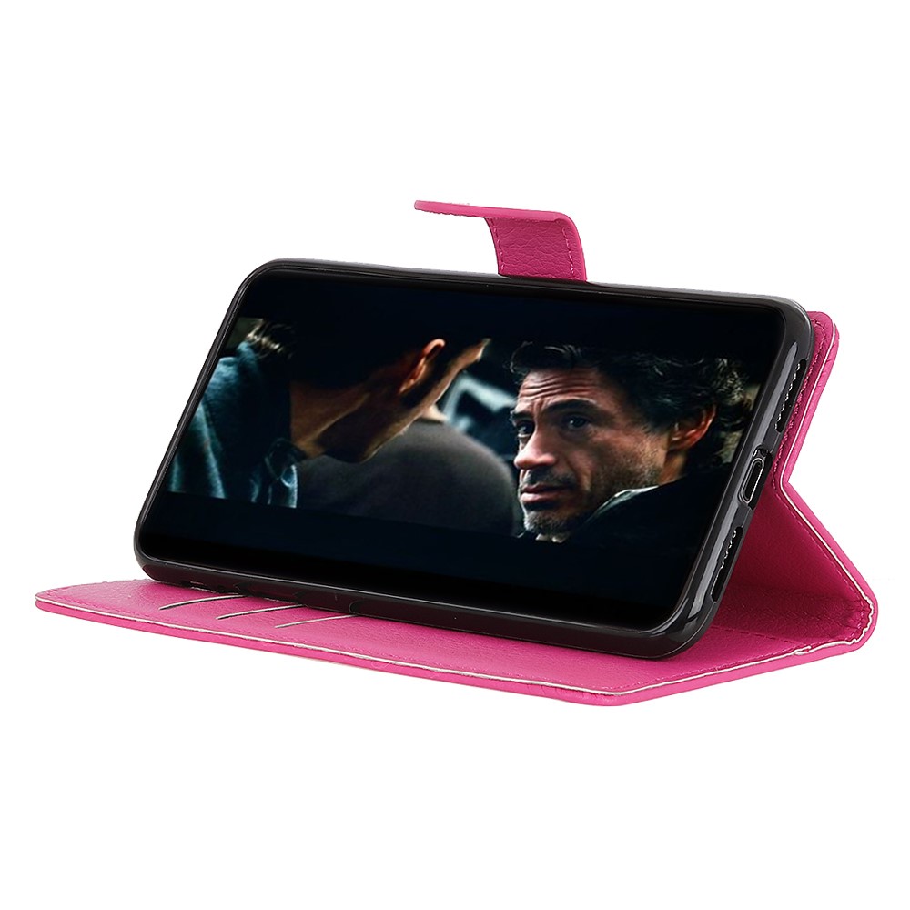  Samsung Galaxy S26 Ultra Fodral Litchi Läder Rosa