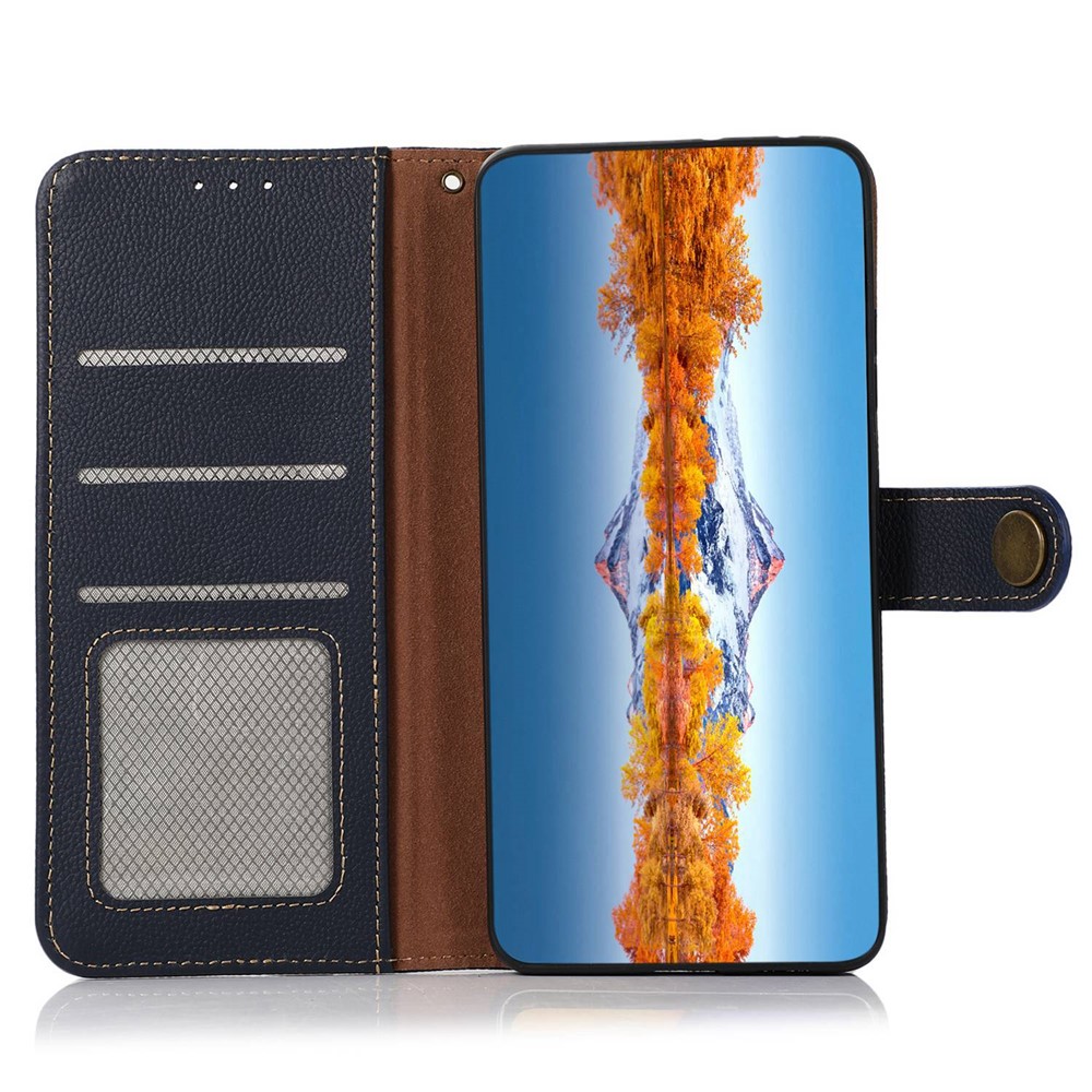 KHAZNEH KHAZNEH Samsung Galaxy S26 Ultra Fodral Äkta Läder Blå