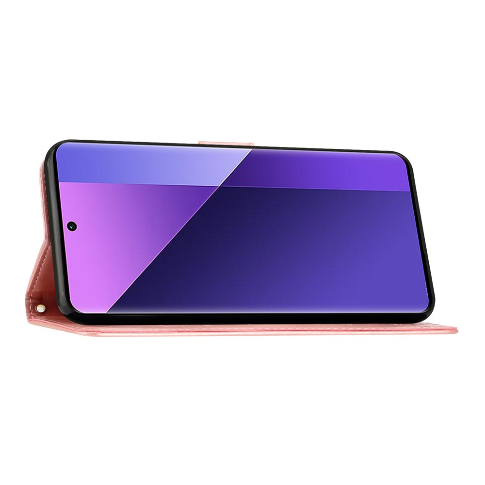  Samsung Galaxy S26 Ultra Fodral Med Blommigt Tryck Roséguld
