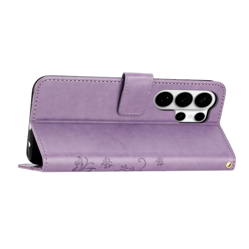  Samsung Galaxy S26 Ultra Fodral Med Blommigt Tryck Lila