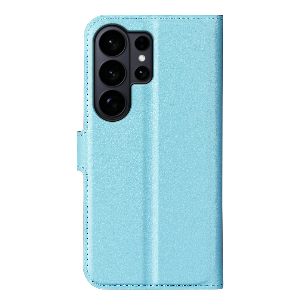  Samsung Galaxy S26 Ultra Fodral Litchi Läder Blå