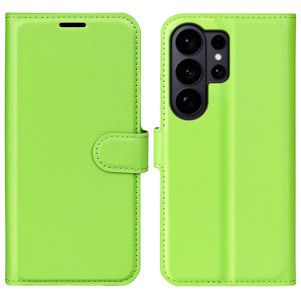  Samsung Galaxy S26 Ultra Fodral Litchi Läder Grön