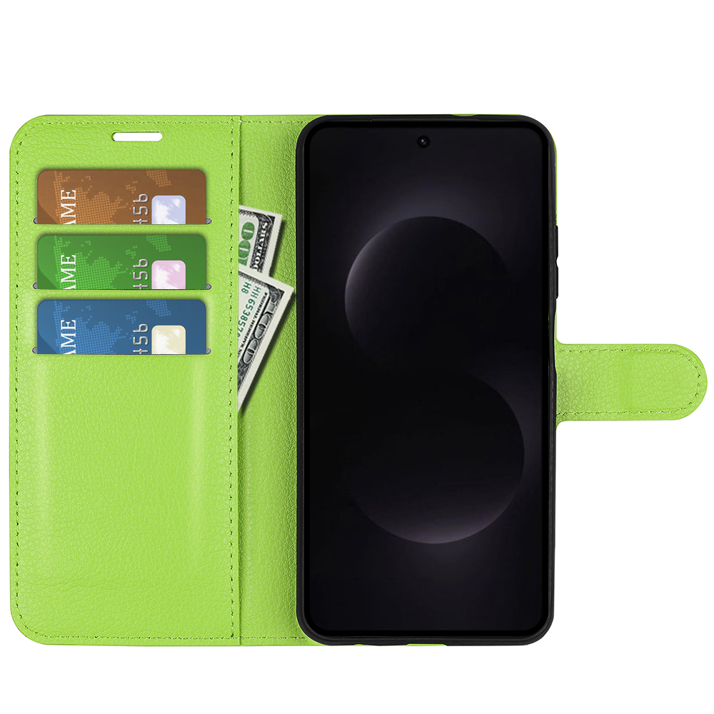  Samsung Galaxy S26 Ultra Fodral Litchi Läder Grön