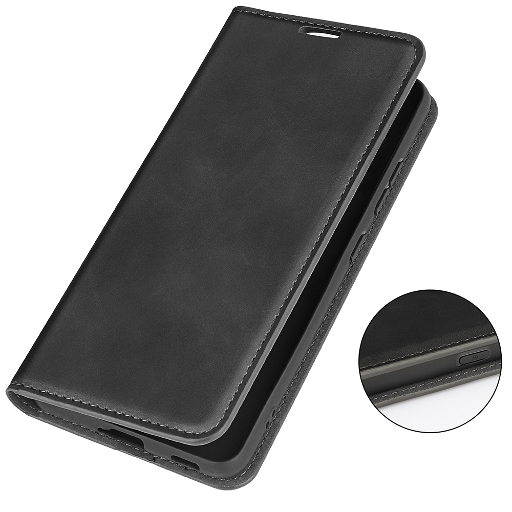  Samsung Galaxy S26 Ultra Fodral Flip Skin Touch Läder Svart