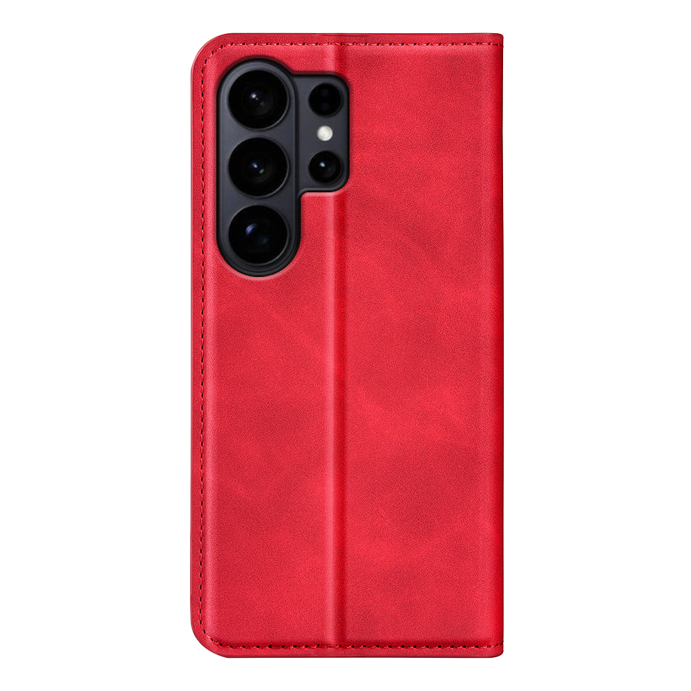  Samsung Galaxy S26 Ultra Fodral Flip Skin Touch Läder Röd