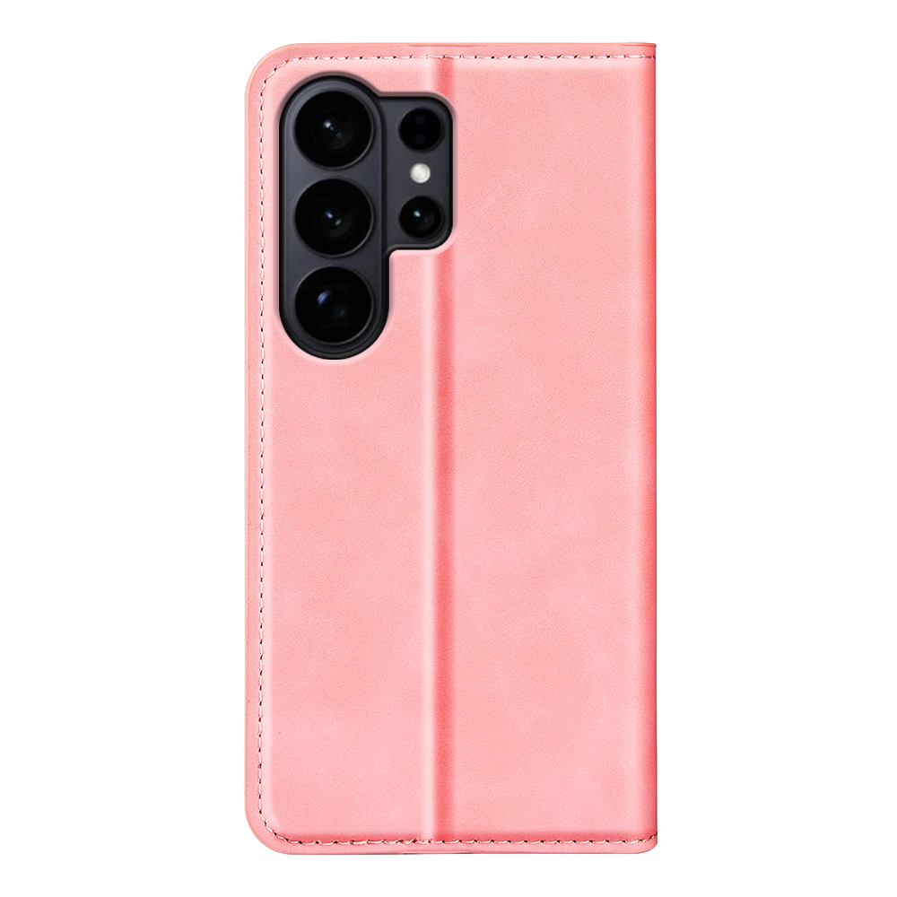  Samsung Galaxy S26 Ultra Fodral Flip Skin Touch Läder Rosa
