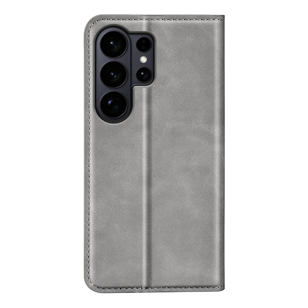 Samsung Galaxy S26 Ultra Fodral Flip Skin Touch Läder Grå
