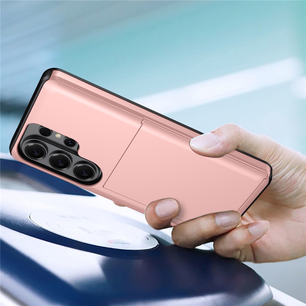  Samsung Galaxy S26 Ultra Skal Hybrid Med Kortfack Roséguld