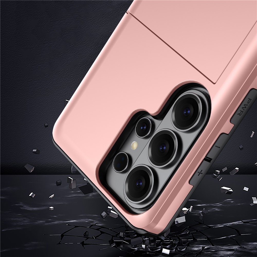  Samsung Galaxy S26 Ultra Skal Hybrid Med Kortfack Rosa